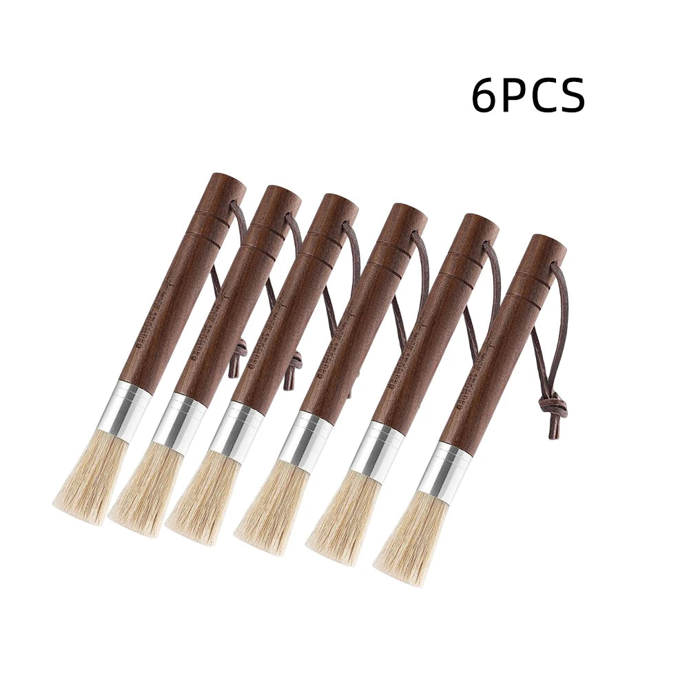 MHW-3BOMBER Coffee Grinder Cleaning Brush Dusting Espresso Brush Accessories for Home Barista Kitchen Tool Wood Handle & Natural