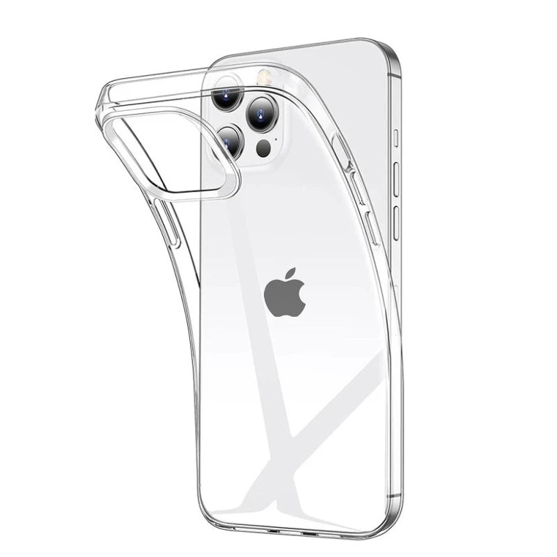 Luxury Ultra Thin Transparent Case for iPhone 18 17 16 15 11 12 13 14 Pro Max X 7 8 Plus Soft TPU Silicone Back Cover Clear Case