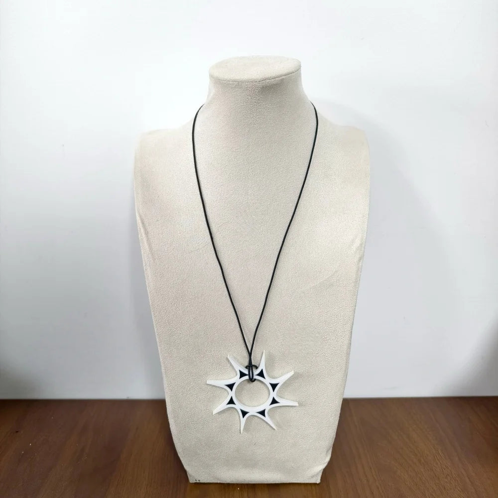 Forsaken Two Time Rebirth Tail Necklace 3D Printing Rope Chain Pendant Punk Choker Jewelry Accessory