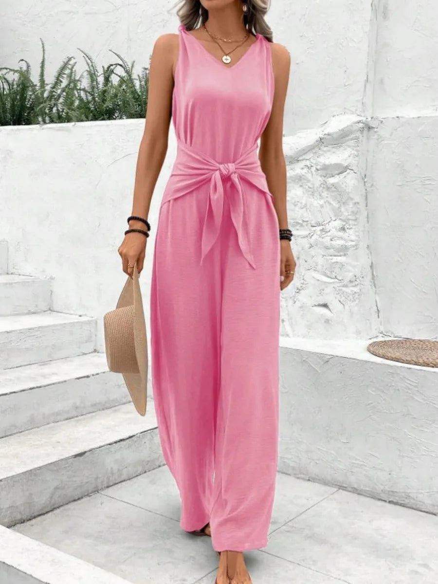 Solid Casual Slim Overalls Jumpsuits For Women Summer Women's Elegant Long Overalls Jumpsuit Rompers Female Bodysuit Clothing