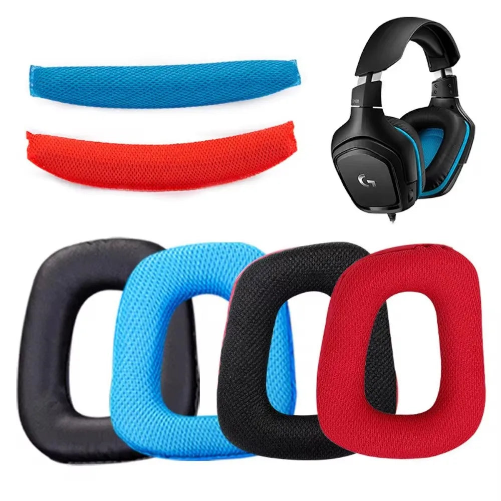 Ear Pads Cushion Muff Cap Beam for Logitech G331 G332 G432 G431 G430 G230 G231 G930 Headset Headphone Bridge Girder Pad