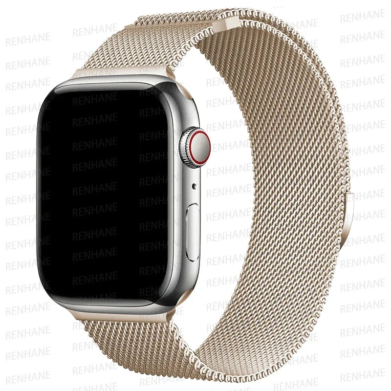 Milanese Loop Strap for Apple Watch Ultra Band 49mm 45mm 44mm 42mm 41mm 40mm Metal Bracelets for iwatch SE series 9 8 7 6 5 46mm