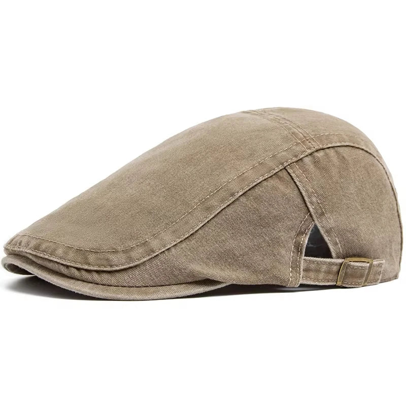 Hot sale Vintage Painter Beret Unisex Fashion Flat Visor Cap Casual Autumn Retro Cotton Solid Newsboy Hat Summer Adjustable