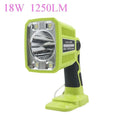 LED Working Lights For Ryobi 14.4V 18V Lithium Nickel One+ Battery P108 P104 Alarm Flashlight Electric Torch Spotlight Car Lamp