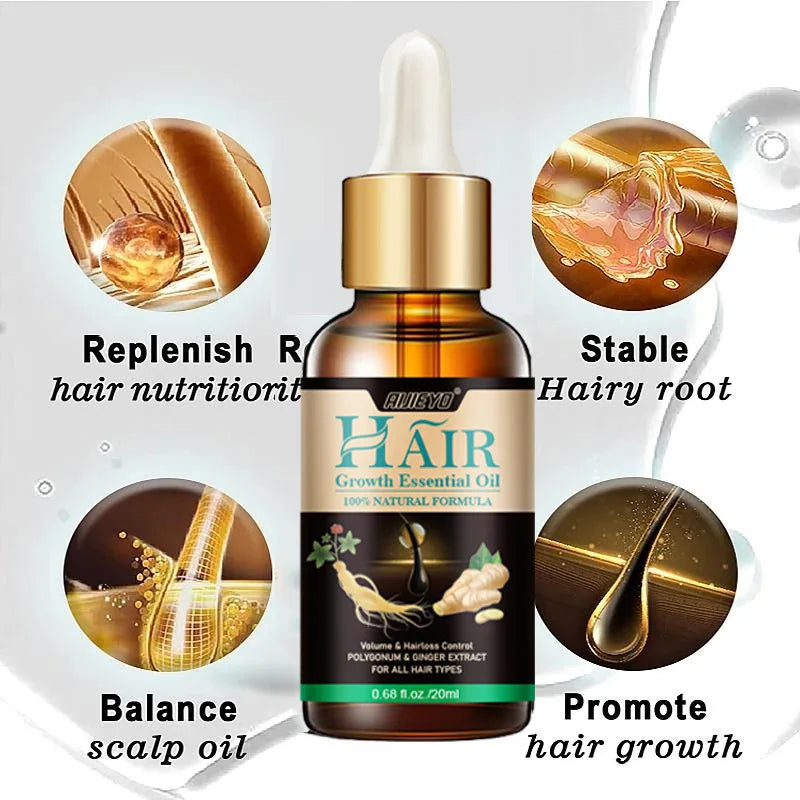 2023 Biotin Fast Hair Growth Oil  Regrowth Serum  Thinning Treatment   Liquid Anti- Loss for Women & Men