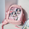 Y2K Cute Mini Backpack Women Kawaii Ita Bag Sweet Girl Transparent Rucksack DIY Personality Display Knapsack Lolita Shoulder Bag