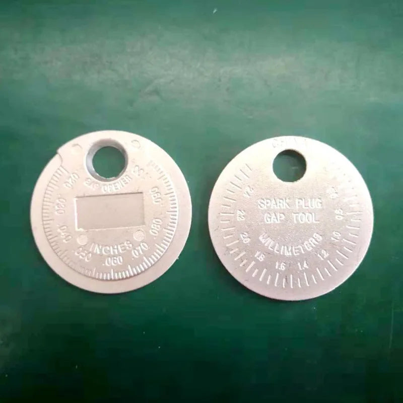 1pc Coin- Type 0.6-2.4mm Spark Plug Gap Gauge Measurement Tool Range Spark Plug Gage Caliber Measuring Tool