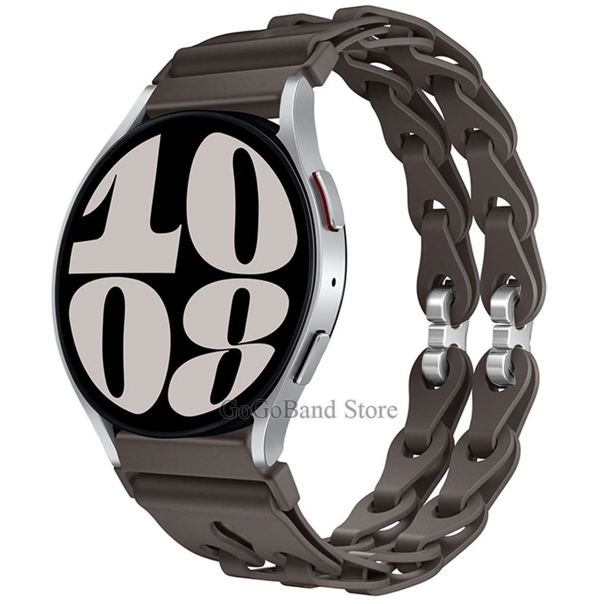 22mm 20mm Chain Strap for Samsung Galaxy Watch 7 6 5 4 6Classic Silicone Band for Huawei GT4 3Pro for Amazfit GTR 4/GTS Bracelet