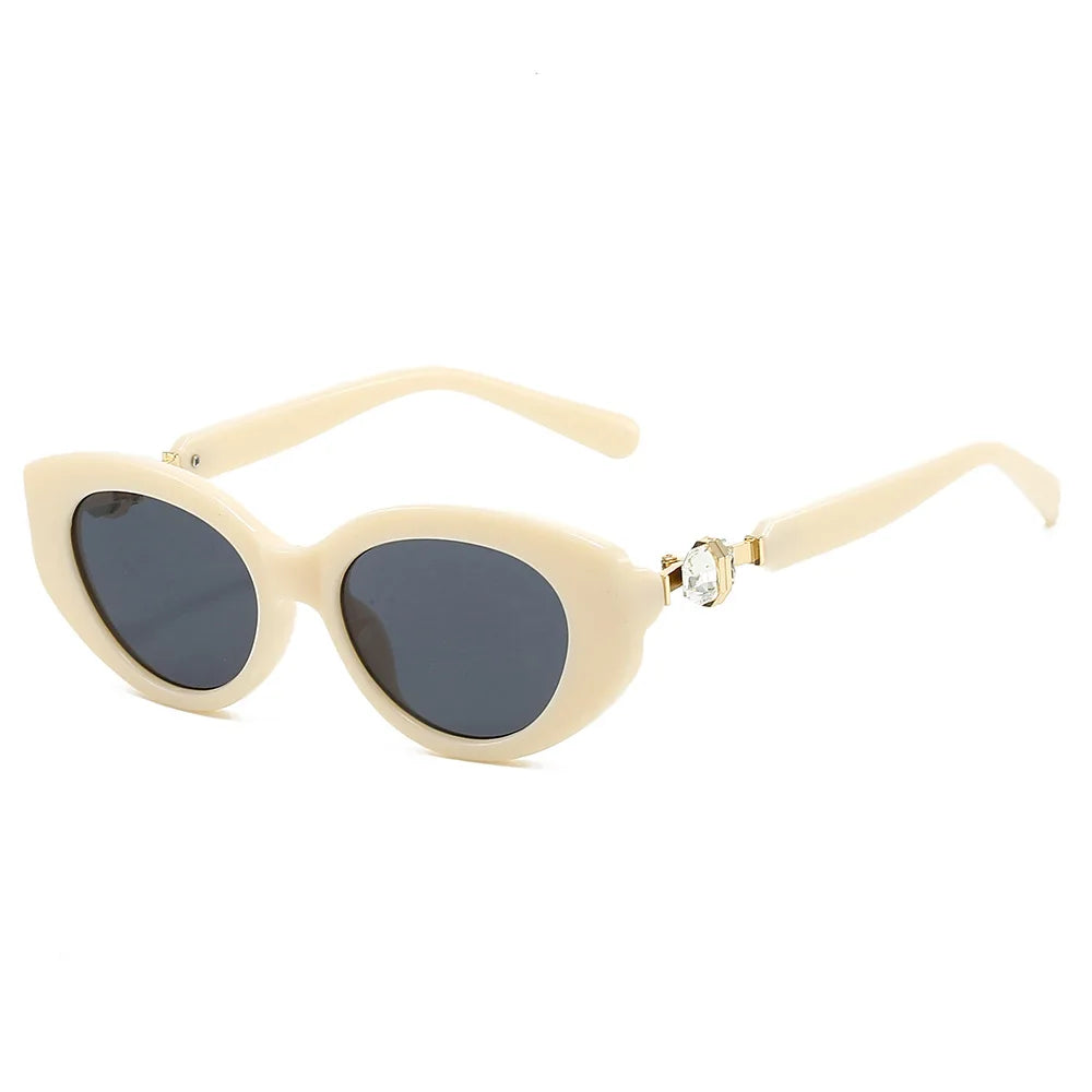 New Vintage Cat Eye Sunglasses for Women Men Brand Oval Sun Glasses Female Eyewear Oculos De Sol for Male Female Eyeglasses