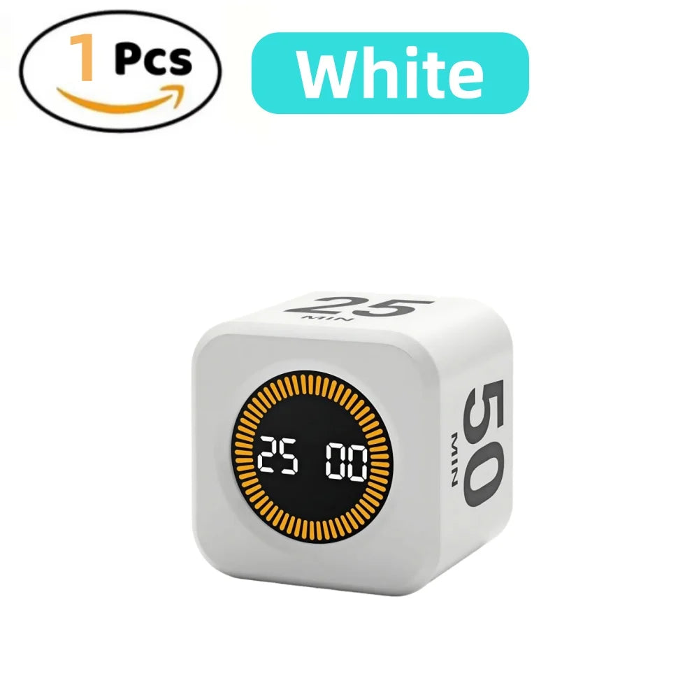 Pomodoro Timer -for Kitchen/Study/Shower Timer,Silent Flip Digital Visual egg Timer, 5/10/25/50min Cooking Gadgets Smart