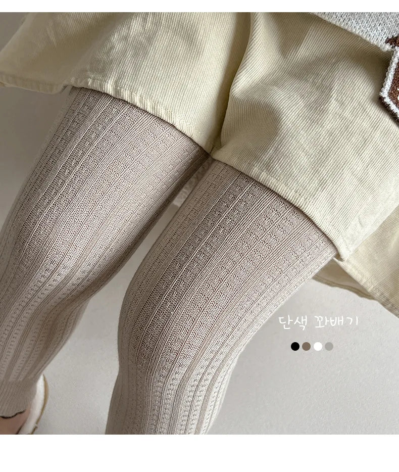 Cotton Baby Flower Pantyhose 2023 Girls' Spring Autumn Korean Cute Bottom Pants  0-7Years Children's Lace Wholesale Clothes
