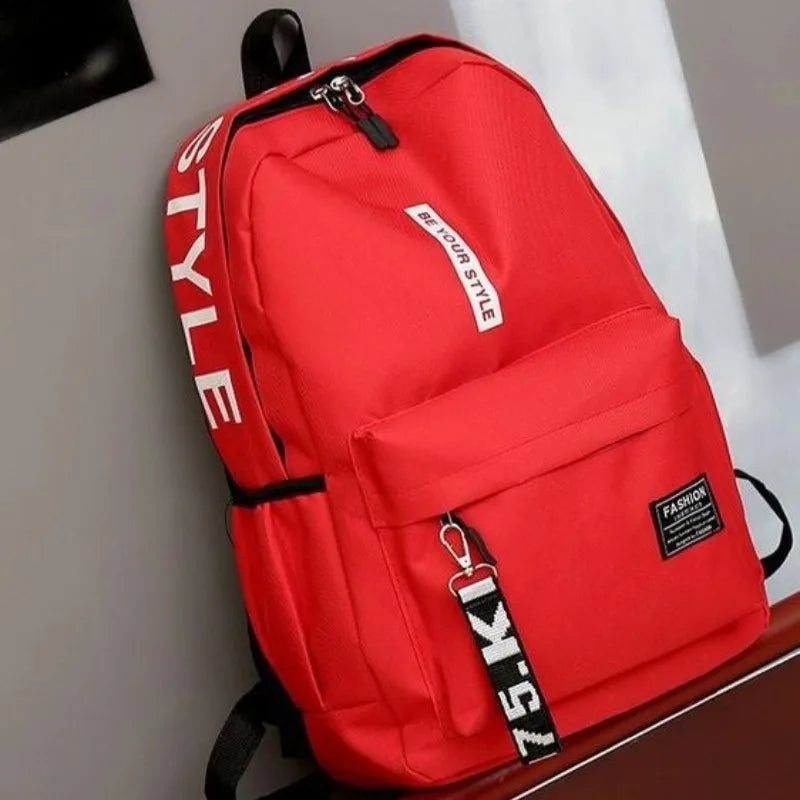 Fashion Trend Backpack for Men and Women Junior High School High School Student Bag Large Capacity Korean Version of Th
