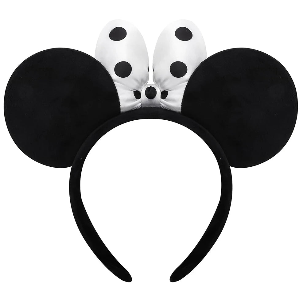 Fashion Mouse Ears Hairband for Women and Ladies Polka Dot Bow Mini Ears Costume Accessories Girls Headband