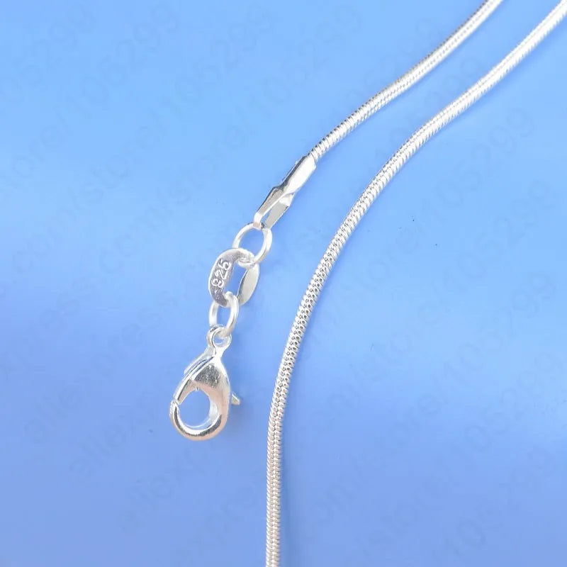 Big Promotion 100% Authentic 925 Sterling Silver Chain Necklace with Lobster Clasps fit Men Women Pendant 10 Designs 16-30 Inch