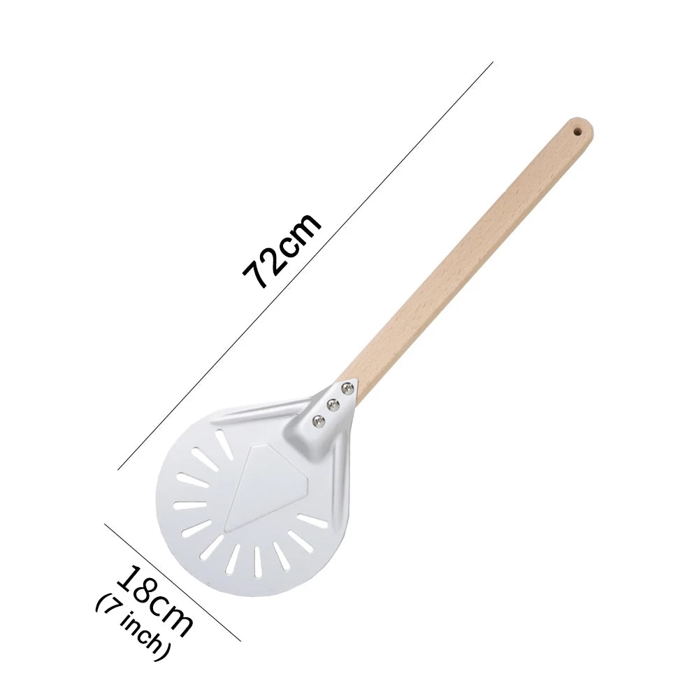 PizzAtHome Long Handle 7/ 8/ 9 Inch Perforated Pizza Turning Peel Pizza Shovel Aluminum Pizza Peel Paddle Small Pizza Tool