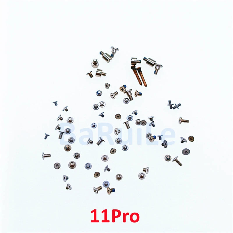 1set Complete Full Screws Set Kit for iPhone 11 12 Pro Max 13 Mini 14 15 Plus with Bottom Screw Battery Plate Screw