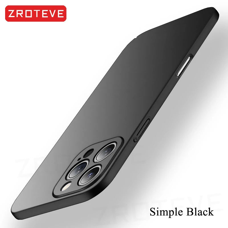 For iPhone 18 17 16 Pro Max 17e 16e 15 14 Plus 13 Mini Case ZROTEVE Ultra Slim Matte Hard PC Cover For IPhone17 Air Phone Case