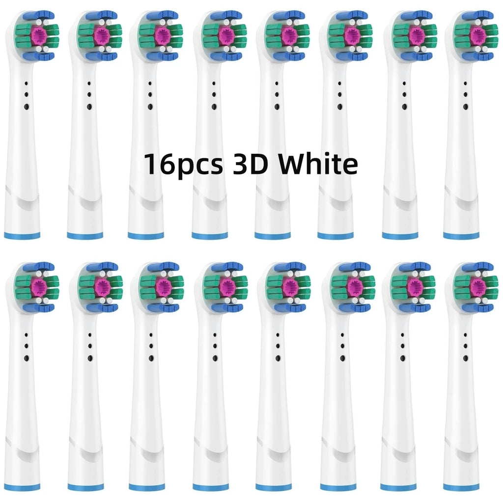 16/20PCS Brush Head nozzles for Oral B Electric Toothbrush Replacement Head Refill Sensitive Floss Cross Action (Not for iO)