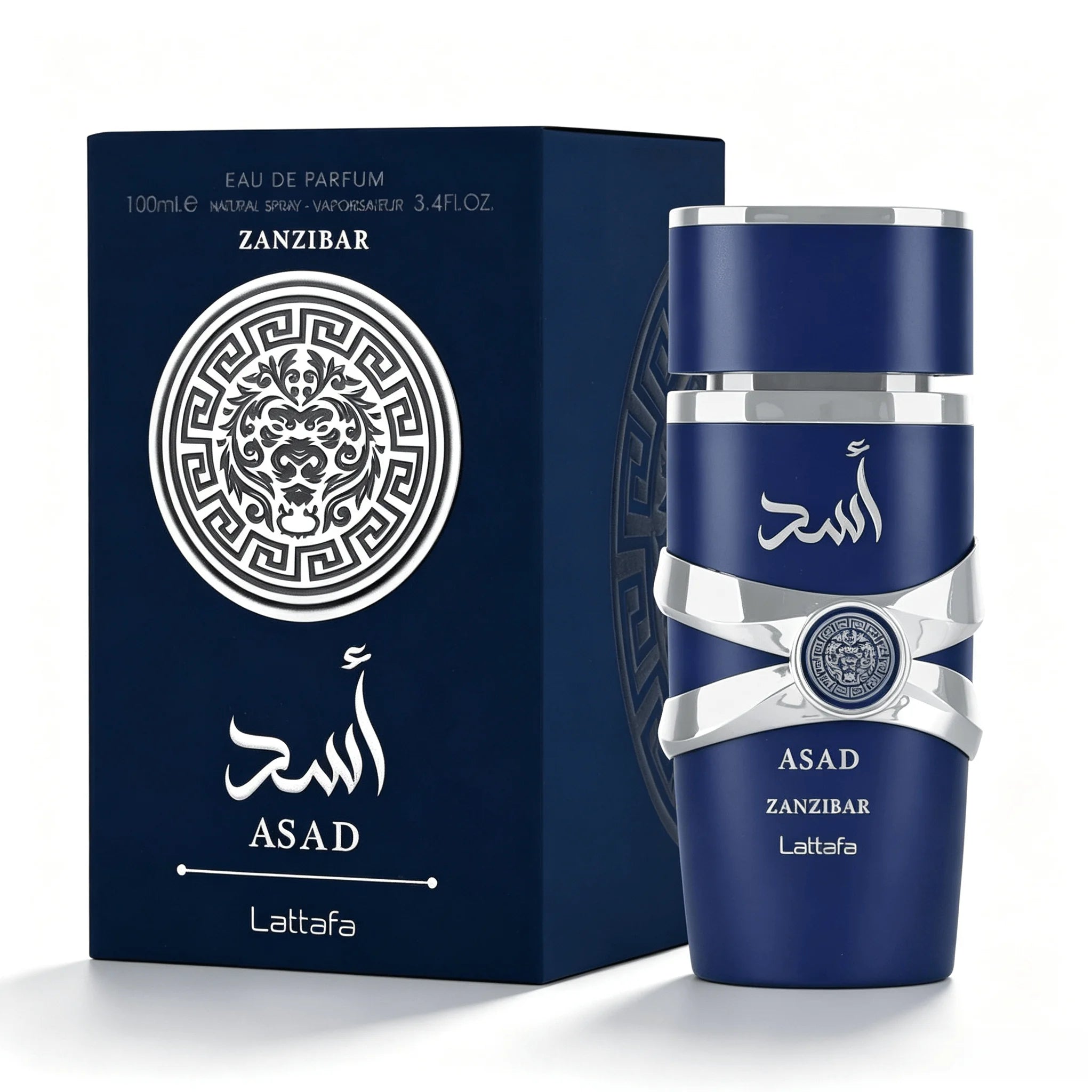 Lattafa Asad Zanzibar - Fresh, Spicy, Vanilla, Coconut - Eau De Parfum Long-Lasting Fragrance for Men, 3.40 Ounce / 100 ml
