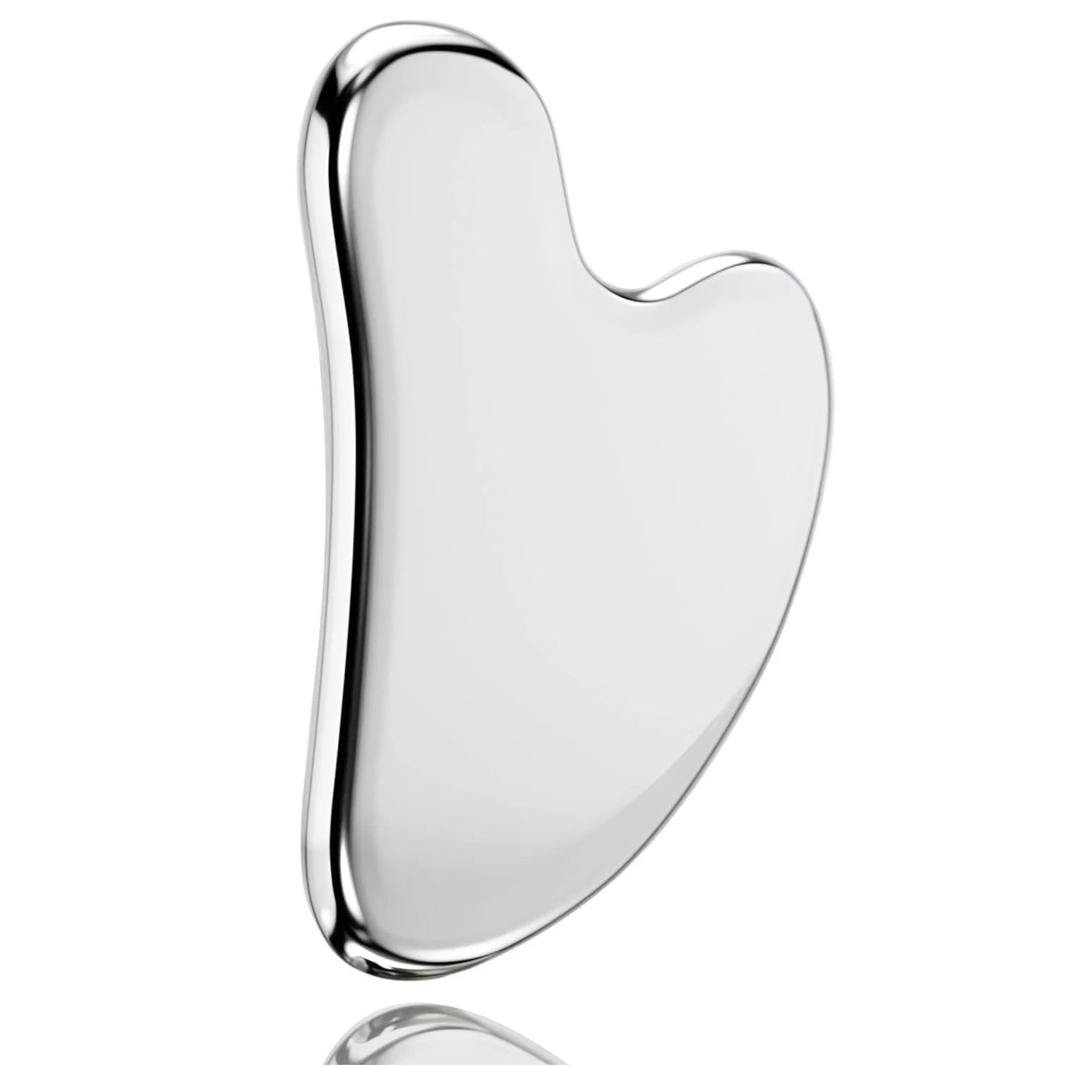 1pc Gua Sha Board Beauty Skin Care Facial Tool Stainless Steel GuaSha Massage Tool Natural Universal Facial Silver Metal