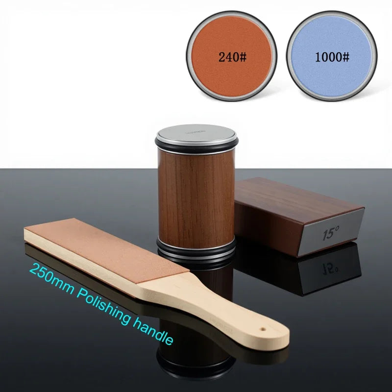 Rolling Knife Sharpener Magnetic Knife Holder Diamond Sharpening Stone With 15 and 20 Degrees Angle Roller Kitchen Accessory Set
