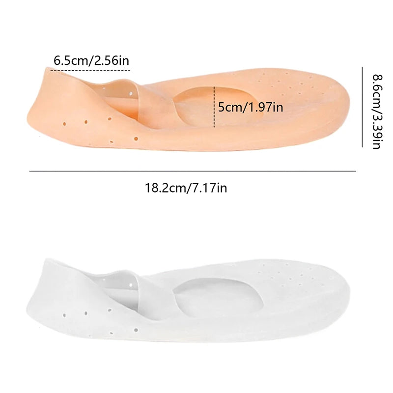 1Pair Spa Silicone Socks Moisturizing Gel Boat Socks Preventing Foot Dryness Cracked Dead Skin Remove Foot Care Tools