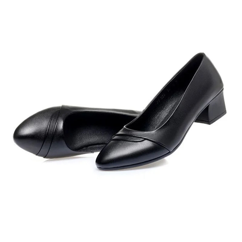 Zapatos De Mujer Women Fashion Brand New Black Patent Leather Shoes for Office Lady Classic Comfort Spring Summer Pumps A28
