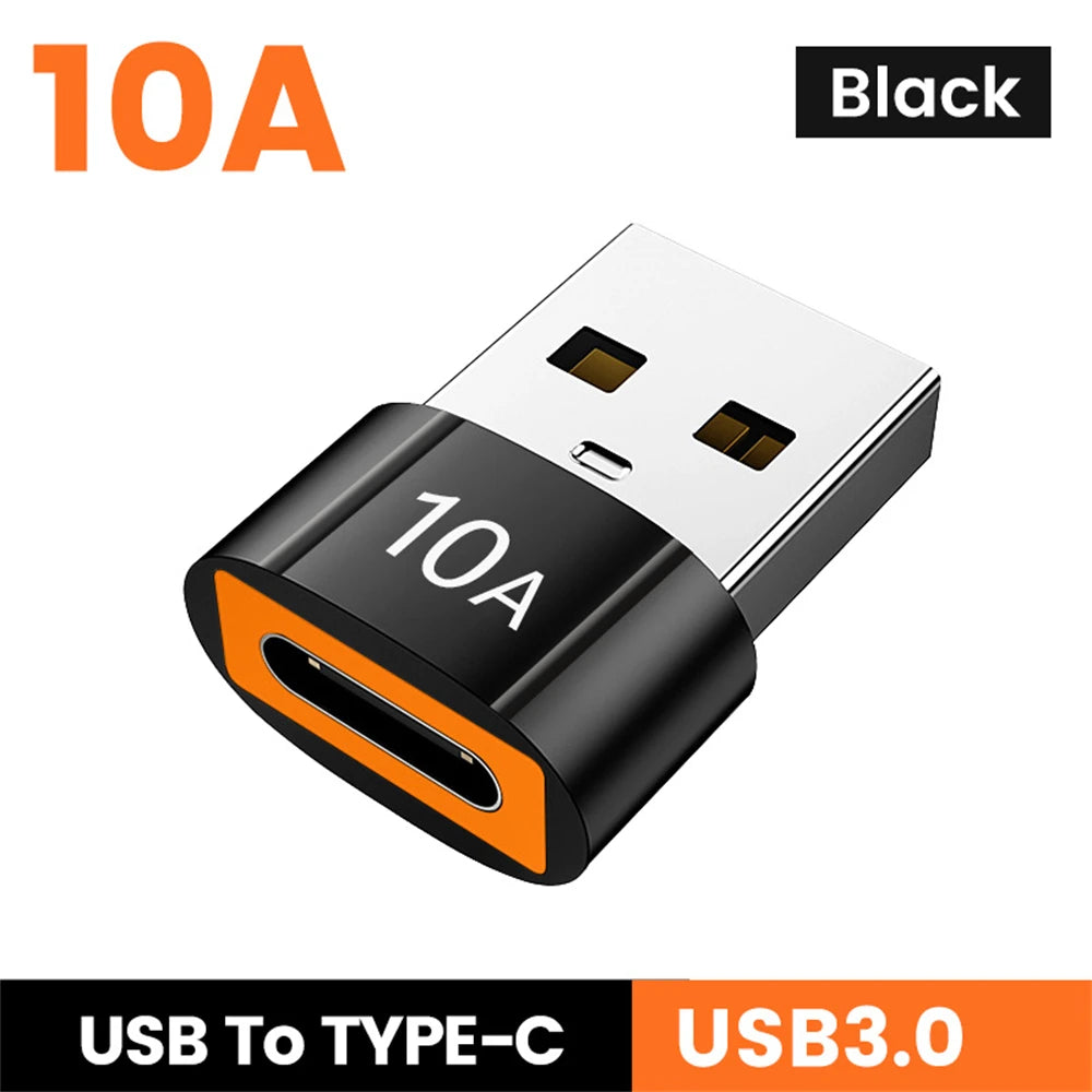 NNBILI 10A USB A To USB C OTG Adapter Type C to USB Converter USB 3.0 Adapter For Xiaomi 14 MacBook USB To Type C OTG Connector