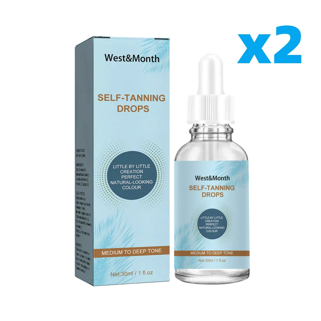 Self Tanning Drops Natural Glow Body Bronzer Sunless Skin Long Lasting Tanner Nourishing Brown Face Body Outdoor Coloring Serum