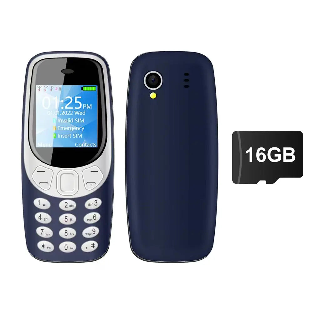 SERVO Q3308Pro 3 SIM Card Mini Mobile Phone Bluetooth Dial Magic Voice FM Call Recorder 1.33inch Small Pocket Button Cell Phones