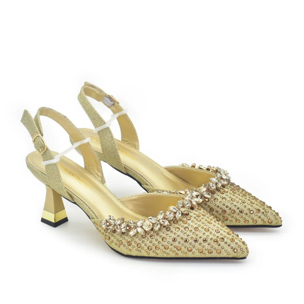 women nigerian italian shoes and bags set decorated with rhinestone shoe and bag set for nigeria party italy wedding shoe female