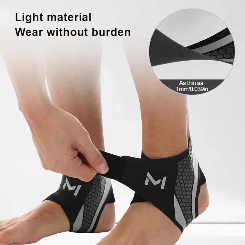 1Pc Thin Breathable Ankle Support Brace Pressurized Fixation Sports Ankle Protector Prevent Sprain Tendon Joint Injury Cover
