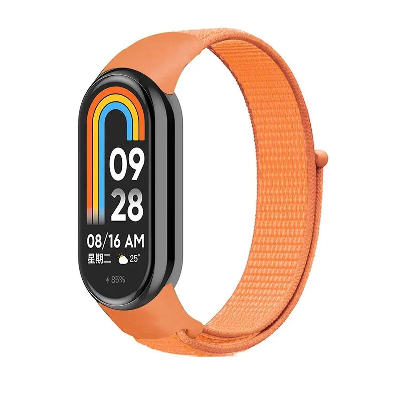 Nylon Loop Strap For Xiaomi Mi Band 8 7 6 5 4 3 Bracelet SmartWatch Wristband Replacement Sport Pulsera Watchband Miband 8 NFC