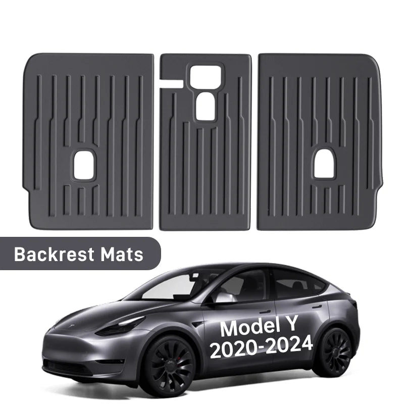 For Tesla Model 3/ Y TPE Trunk Mat Juniper Highland 2020 2021 2022 2023 2024 2025 Custom Cargo Mat Liner Seat Back Protector