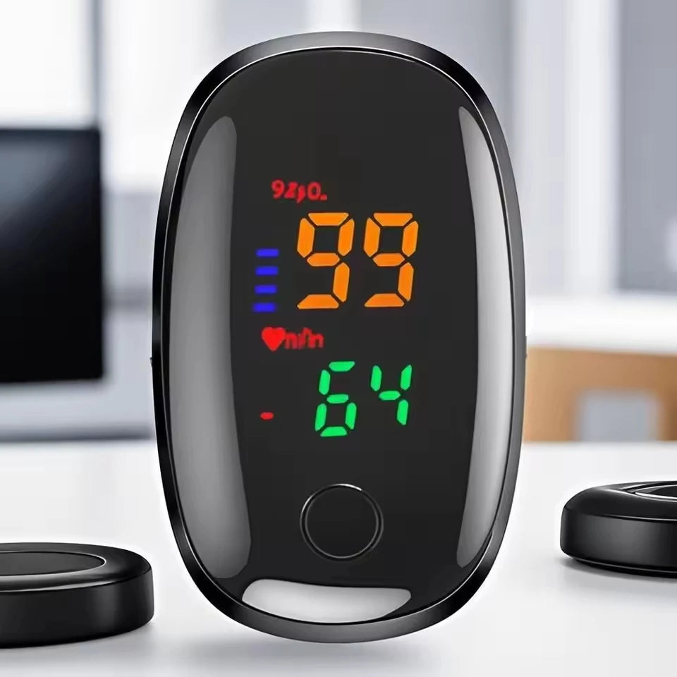 Portable Medical Thermometer & Oximeter Set | Non-Contact Ear IR Thermometer for Child Adult Body Temperature & Blood Oxygen Mon