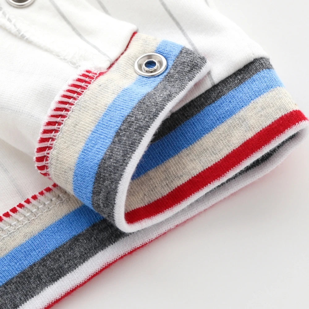 Summer Comfortable Baby Boy Jumpsuits 0 to 18 Months Rompers Boys Clothes Cotton Short Sleeve Bodysuit Sports Onesie Overalls