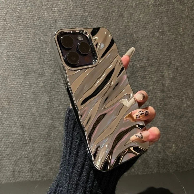 Soft Water Ripple Pattern Phone Case For iPhone 11 12 13 14 15 16 17 18 Pro Max X Xs Max XR 7 8 Plus Air Bumper Cases Cover