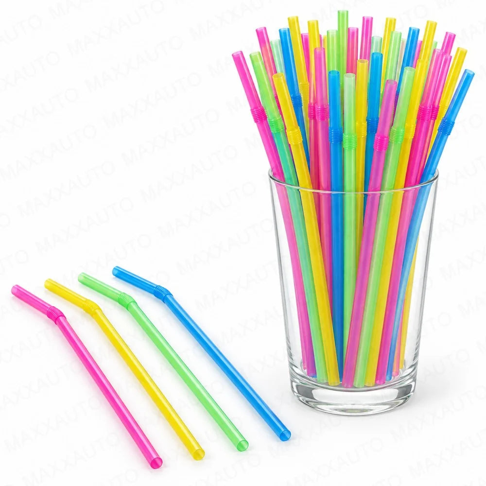 100-3000Pcs Drinking Straw Biodegradable Reusable for Smoothies Birthday Wedding Party Kitchen Multicolor Straws Dropshipper