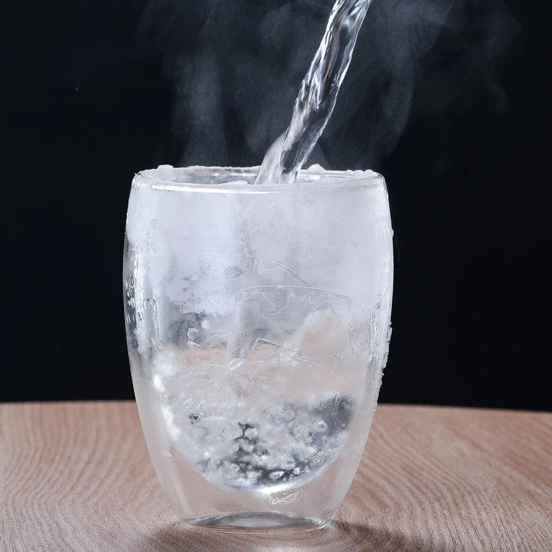 Double Wall Glass Cup Heat Insulation Transparent Handmade Tea Drink Cups MINI Whisky glasses Espresso Coffee Mug set 250-450ml