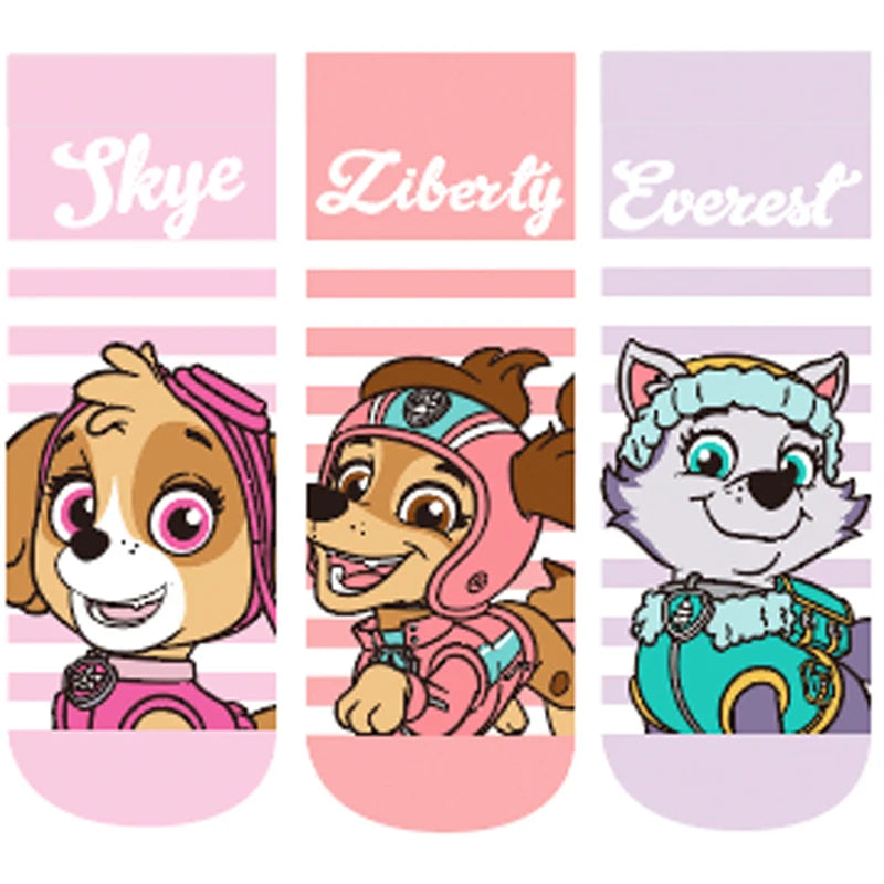 6PCS=3pairs Genuine Paw Patrol Spring Summer Autumn Baby Cotton Sock Kids Socks Chase Skye Children Birthday Gift for Age 3-7Y