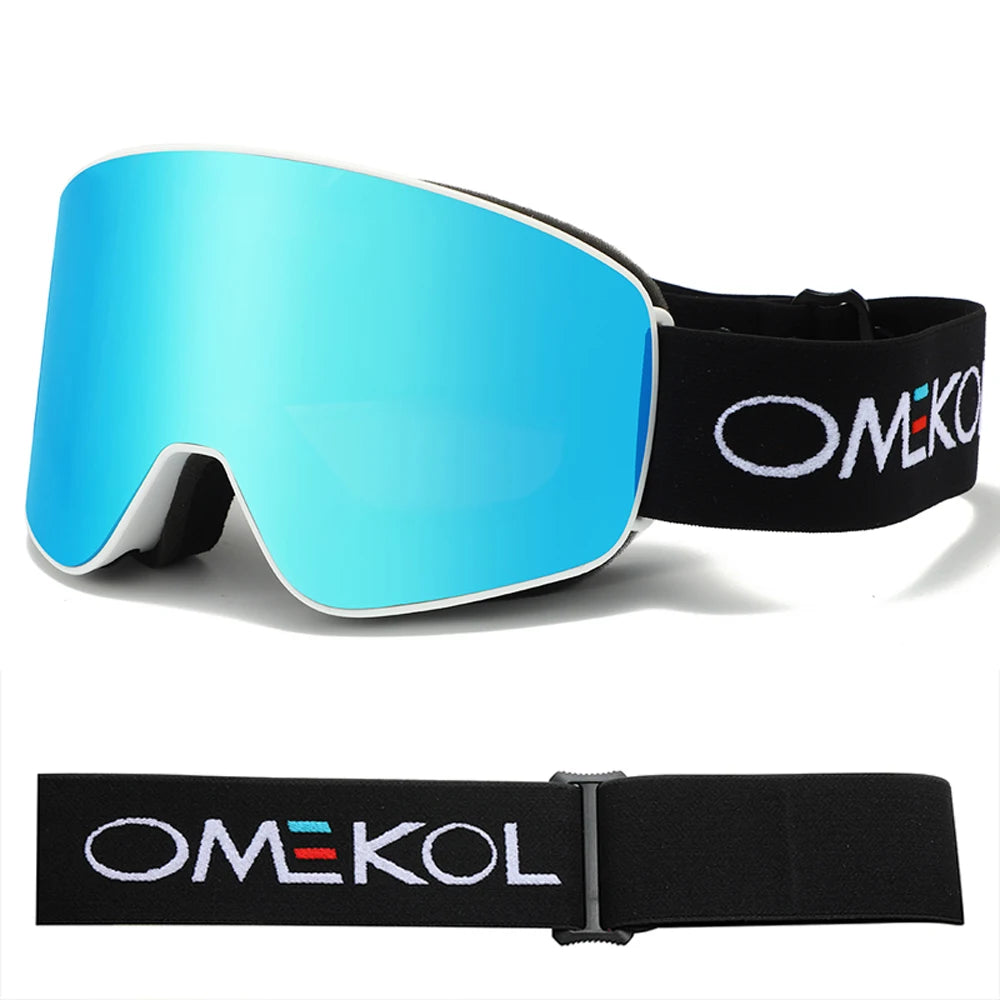 OMEKOL BRAND NEW Double Layers Anti-Fog Ski Goggles Snowmobile Eyewear Outdoor Sport Snow Snowboard Glasses