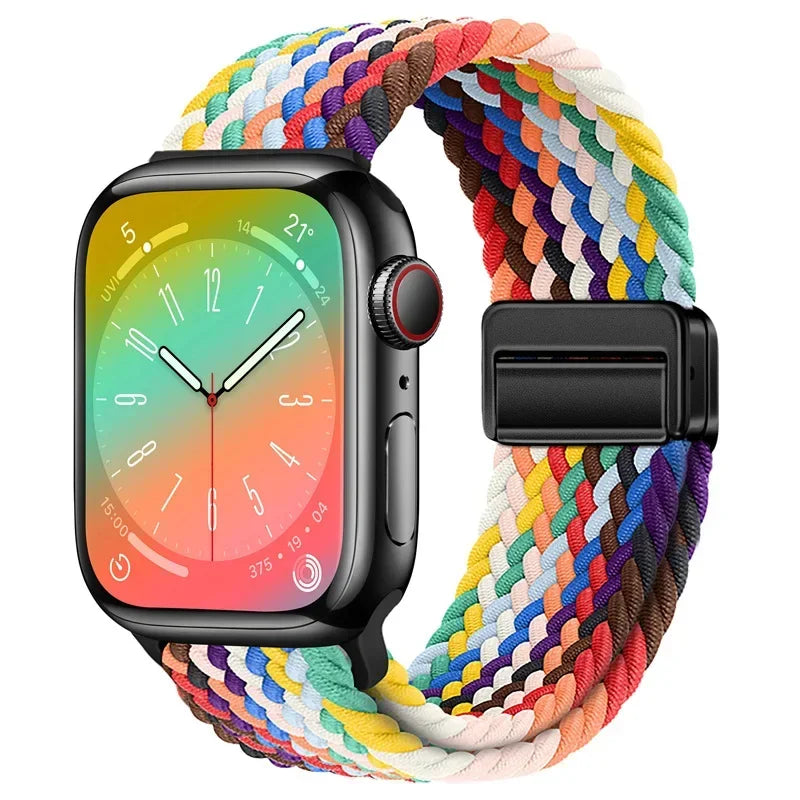 Nylon strap For Apple watch 11 10 42mm 46mm 9 8 7 45mm 41mm Ultra 3/2/1 49mm Magnetic wristband For iWatch 6 5 4 3 SE 44mm 40mm