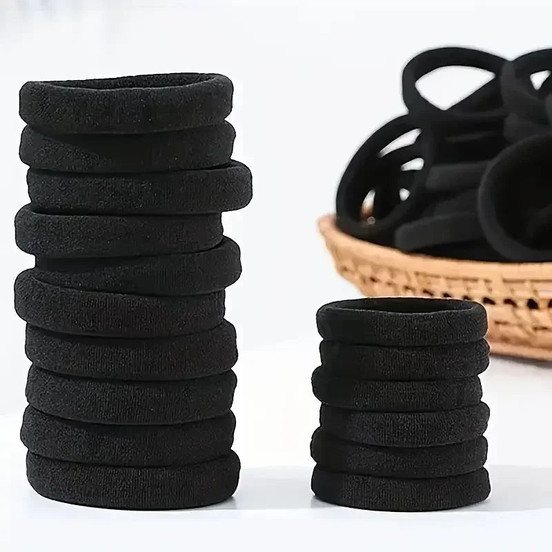 10-100pcs High Elastic Hair Bands for Women Girls Black Basic Hair Tie Headband Simple Ponytail Holder Headwear Hair Accessories