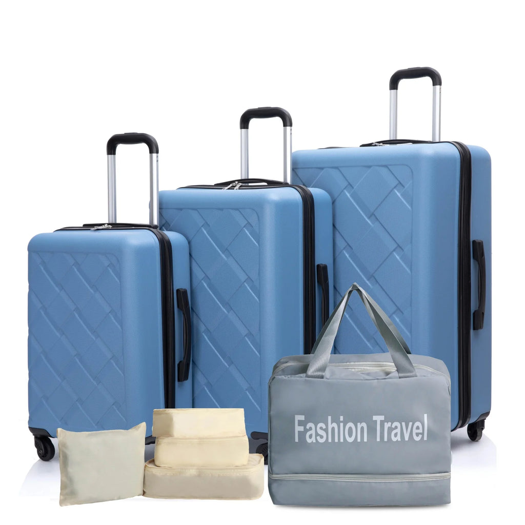 Luggage Sets 3 Piece, Suitcases with Double Spinner Wheel,Suitcase Set ABS Hard Case Luggage with Travel Duffle Bag