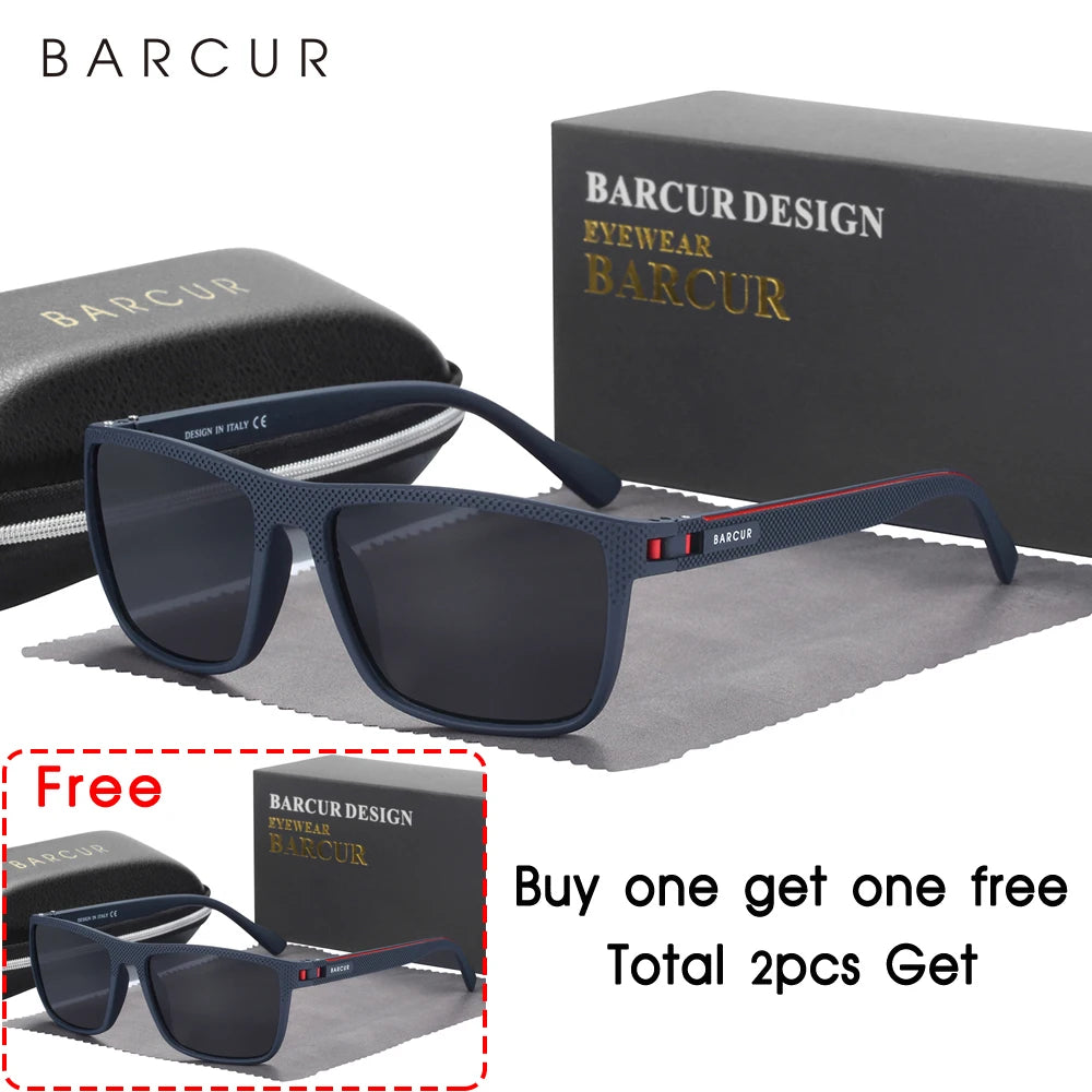 BARCUR Outdoor Sunclasses for Men Polarized FishingTravel TR90 Light Weight Sun Glasses Women Eyewear Accessory Oculos