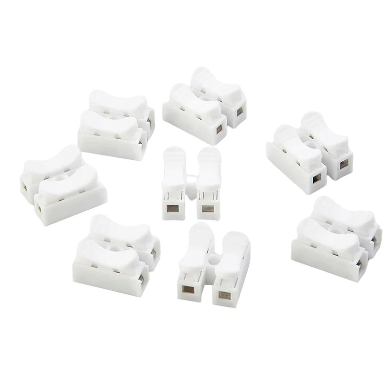 20Pcs 1P 2P 3P Spring Clamp Cable Wire Connector - No Screw Quick Terminal Block