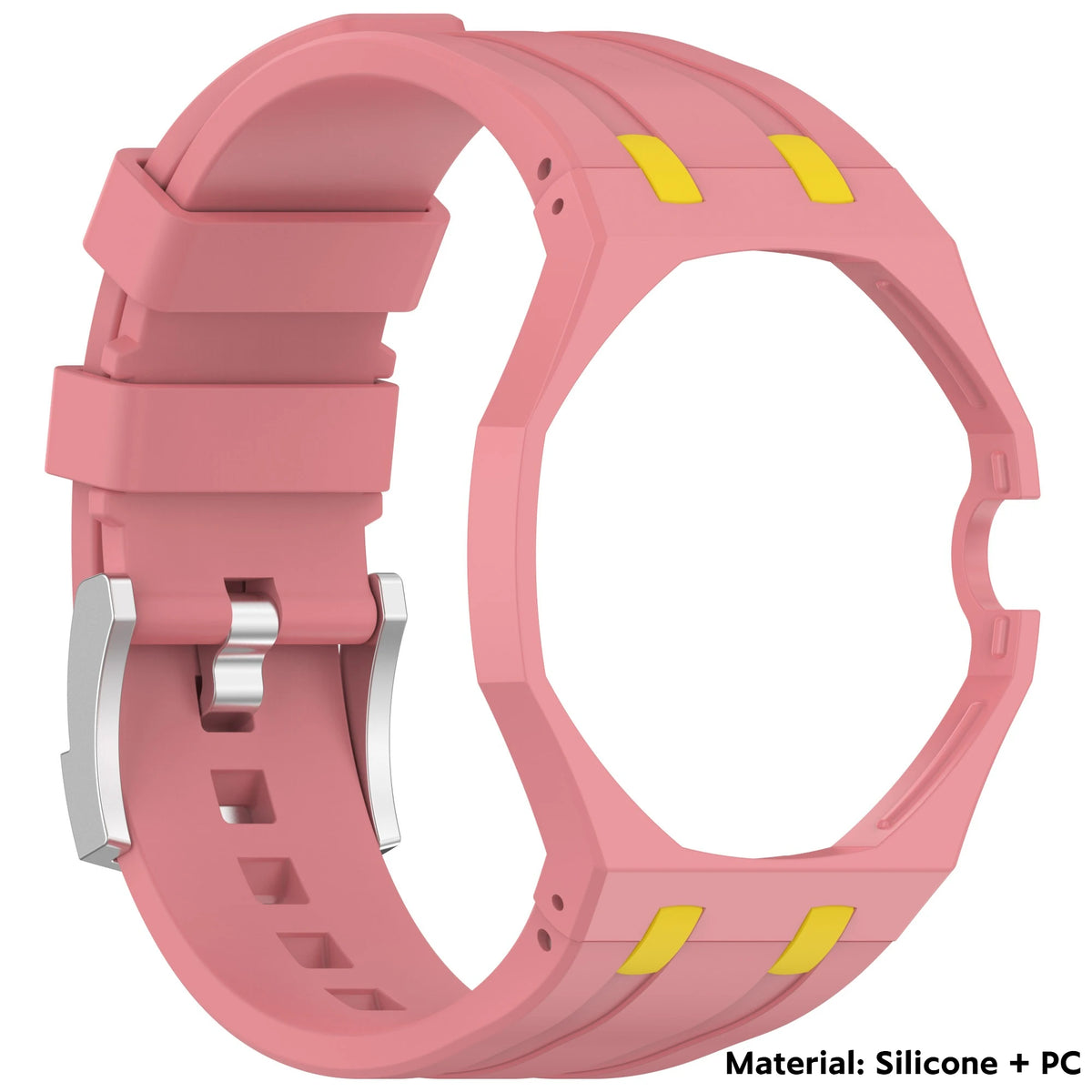 2 IN 1 PC Mod Kit Case Frame +Strap for Swatch AP Royal Pop Modification Integrated Silicone Matte Cover Bumper Band Accessories