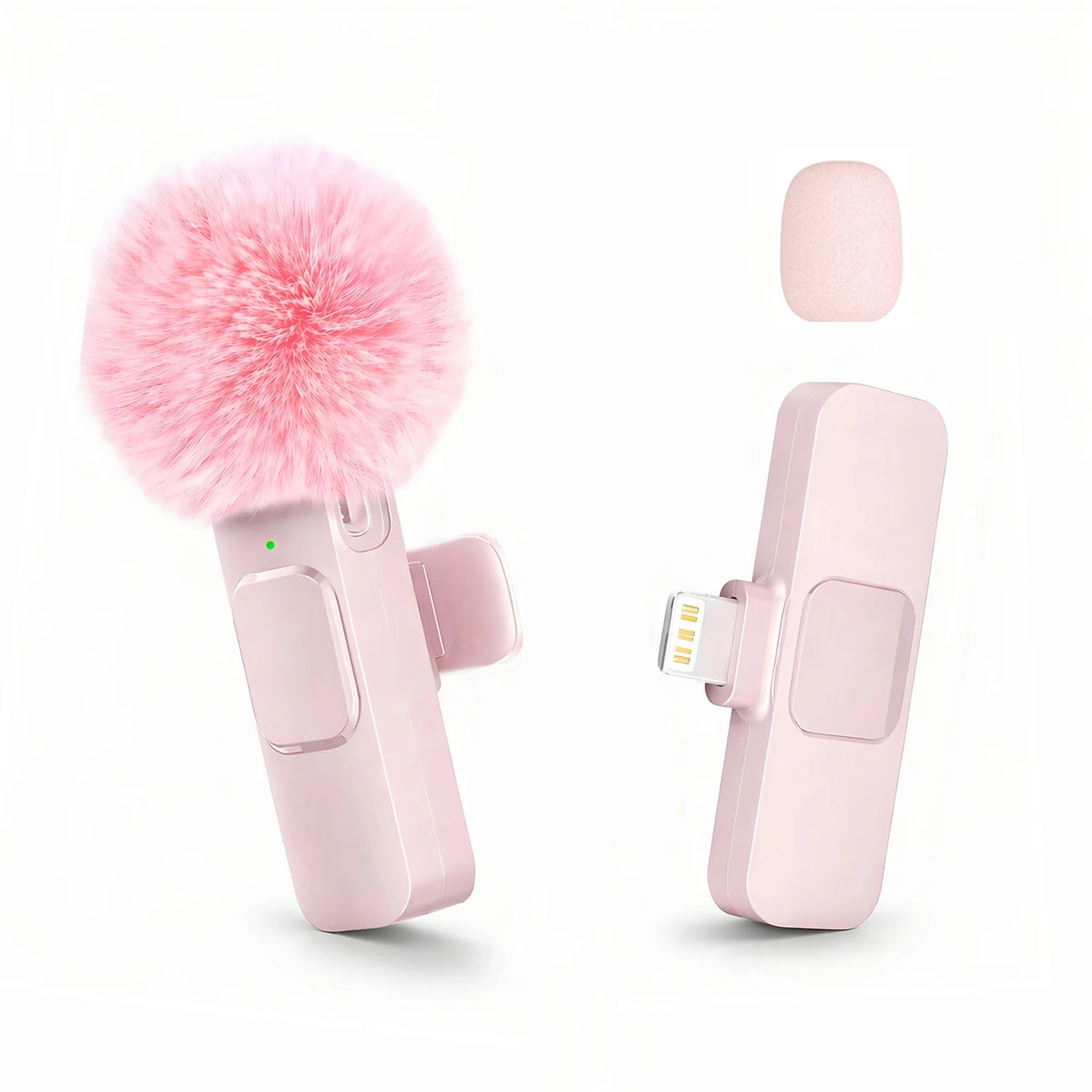 Wireless Lapel Microphone, Lightning Connector, mini Clip Microphone, Suitable for Live Streaming, Vlogs, Interviews.