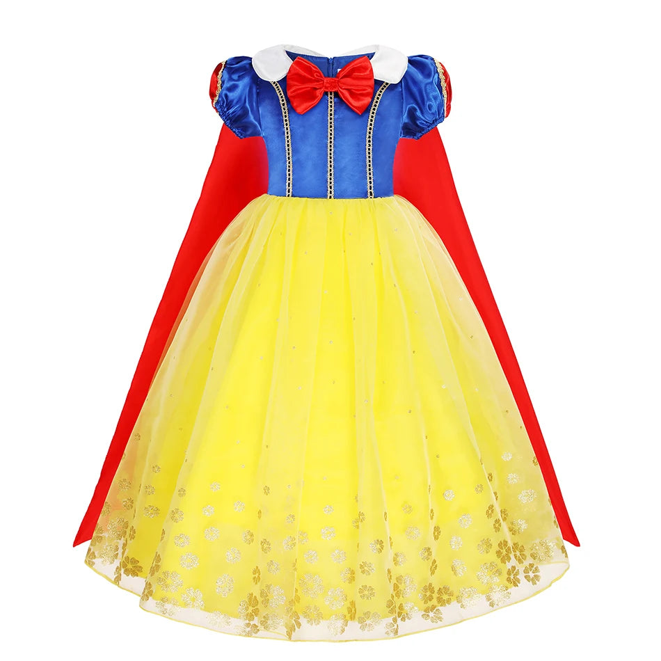 Princess Dress Collection Cinderella Snow White Aurora Rapunzel for Girls Halloween Birthday Cosplay Costume Kids 2-8Y Vestido