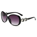 Korean Retro Sunglasses Big Frame Eyewear Travel Accessories Driving Glasses Sun-Protective Black Shades Glasses for Women